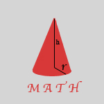 A cone with the word math underneath it
